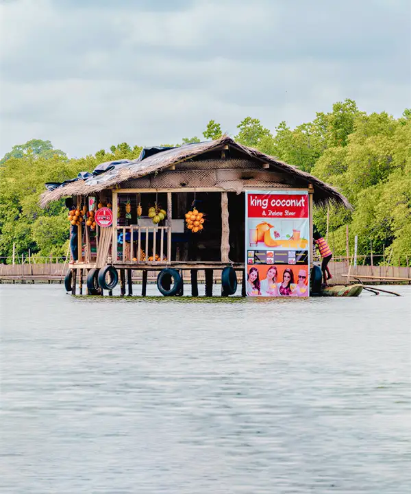 Floating river stalls on Madu Ganga, Sri Lanka